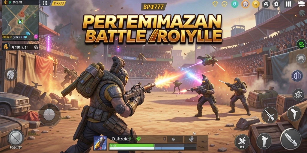 Gameplay epik dari BPO777 dalam pertempuran Battle Royale.
