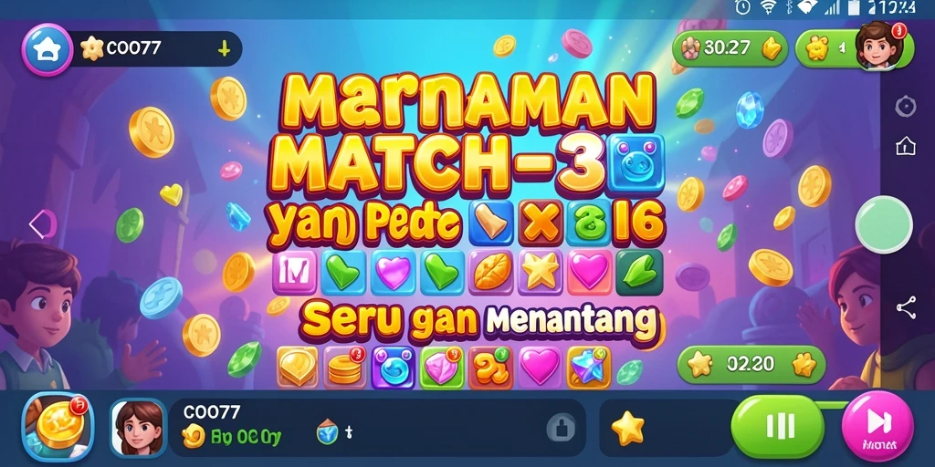 Tampilan gameplay COO77 yang penuh warna dan menarik.