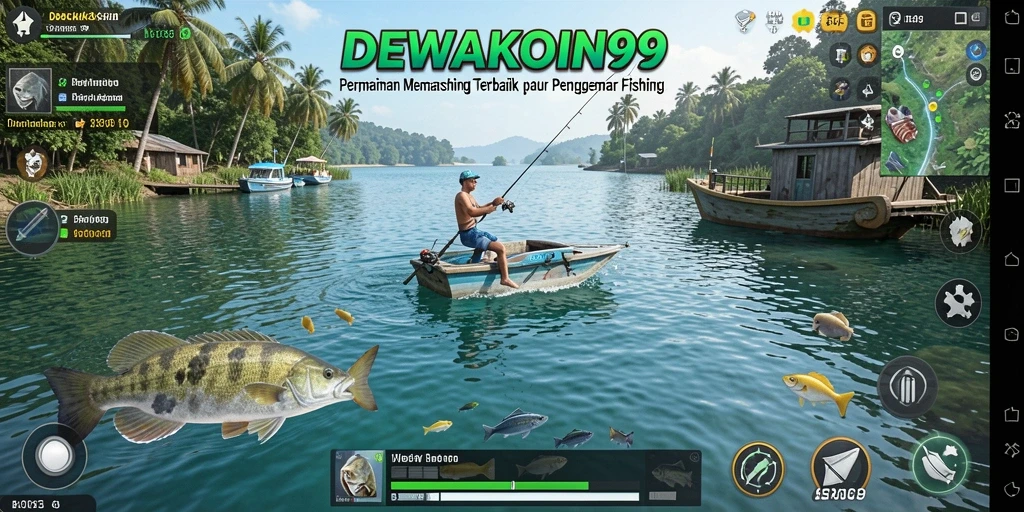 Menampilkan gameplay seru DEWAKOIN99 dengan berbagai jenis ikan.