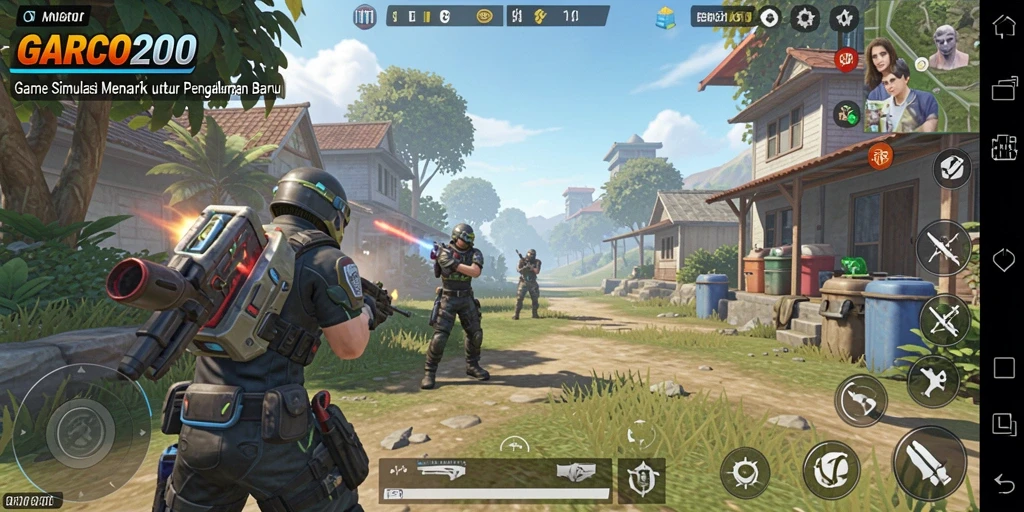 Screenshot gameplay GARCO200 menampilkan momen seru dalam simulasi kehidupan.