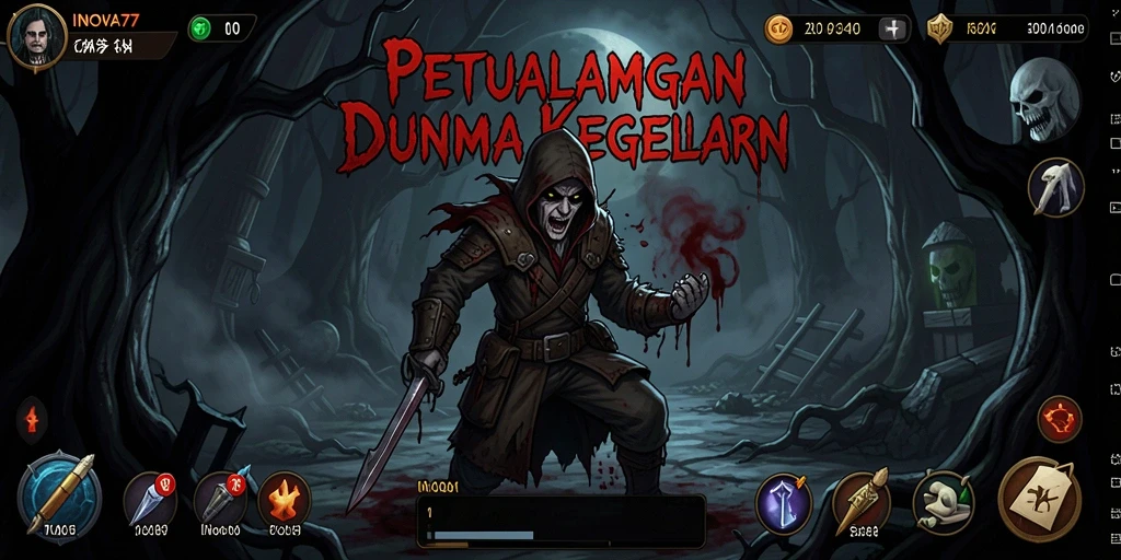 Screenshot gameplay menyeramkan dari INOVA77 menunjukkan suasana mencekam.