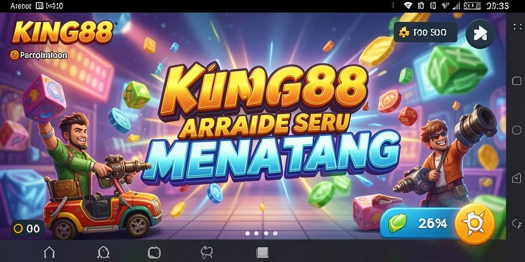 Tampilan gameplay seru KING88 dalam aksi Arcade.
