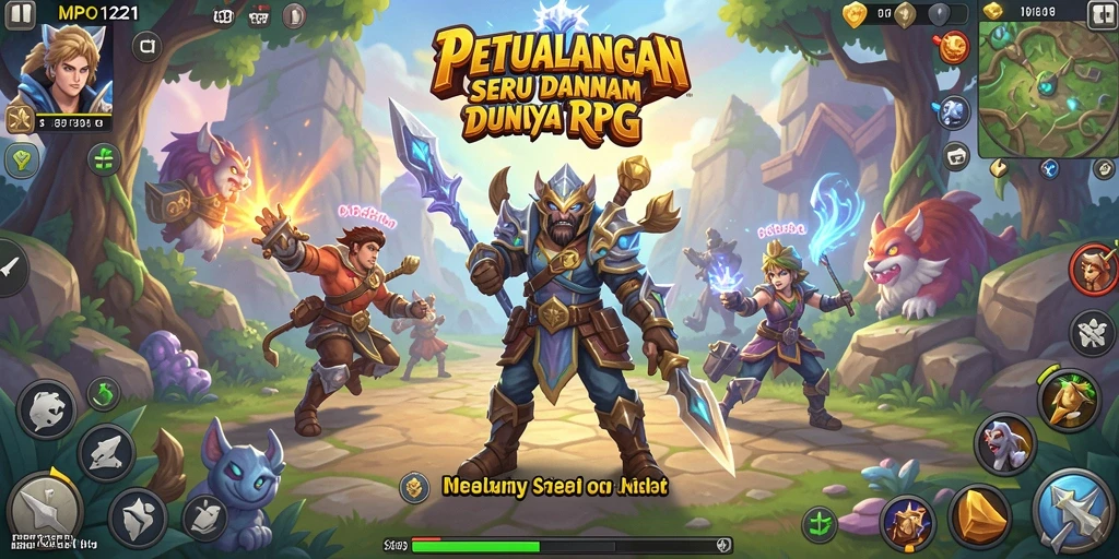Tampilan menarik gameplay RPG di MPO1221 dengan pertarungan seru.