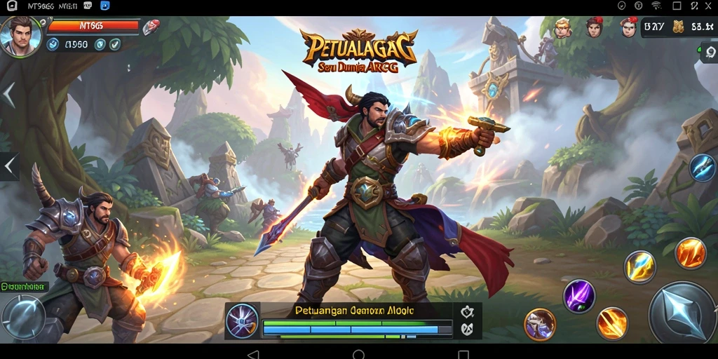 Tangkapan layar dari gameplay ARPG yang mendebarkan di MT966.