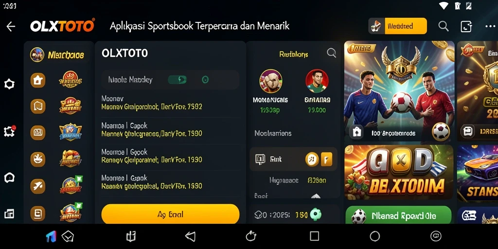 Tampilan antarmuka OLXTOTO dengan beragam pilihan taruhan.