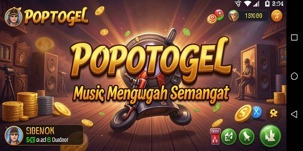Tampilan gameplay POPOTOGEL yang penuh warna dan dinamis.