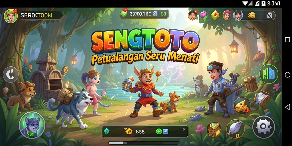 Screenshot gameplay SENGTOTO menampilkan aksi petualangan yang seru dan mendebarkan.