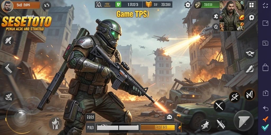 Gameplay seru SESETOTO dengan aksi tembak-menembak yang menegangkan.